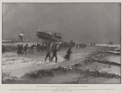 As grandes galés e naufrágios na costa leste, o bote salva-vidas para o resgate de Charles John de Lacy